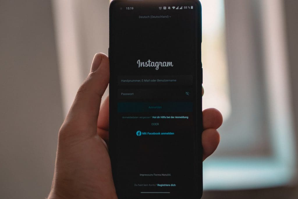 Instagram login page created from technology stack backend codes