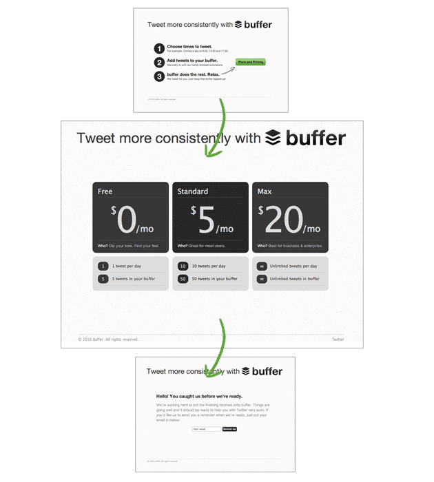 buffer mvp landing page