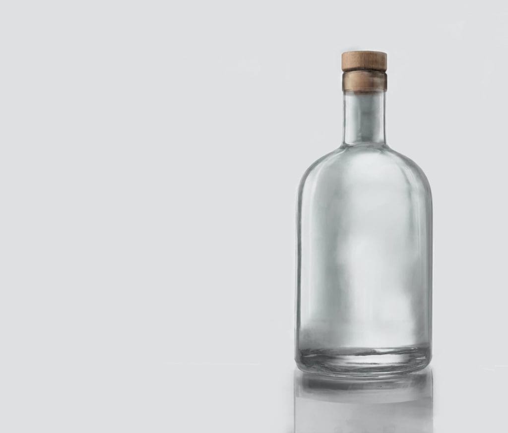 empty bottle describing the absense of product in minimum viable product