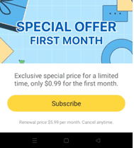 camcard 0.99 deal showing predatory mobile app monetization models