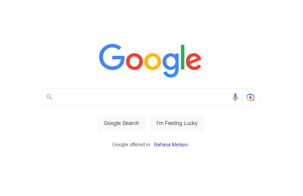 Google front page today with minimalist design