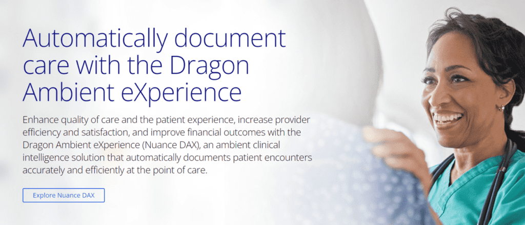 website homepage for Dragon Ambient eXperience Express