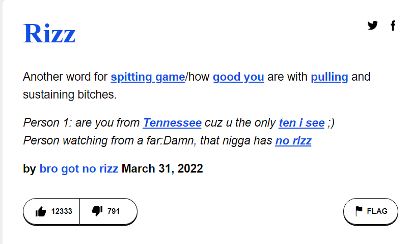 definition of rizz in urban dictionary