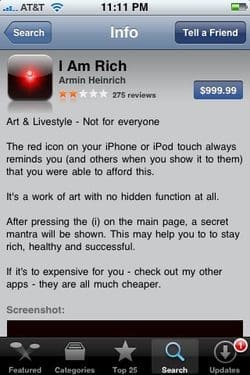 i am rich is a silly app that made good money