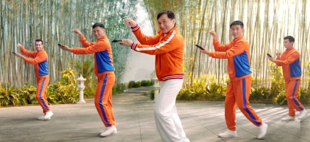 shopee marketplace app ads featuring jackie chan