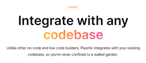 integrate with any codebase using plasmic