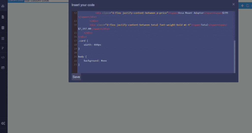drapcode custome code import to help with no code app builder comparison