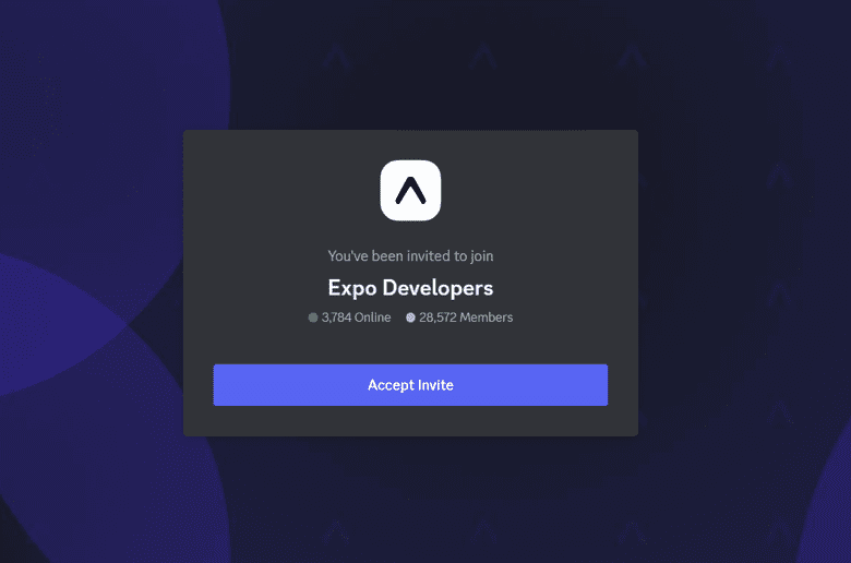 official expo developer community invite in discord