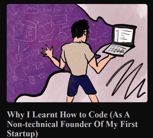 an exception to the usual No Code VS Custom Code debate as a non tech founder who learned how to code