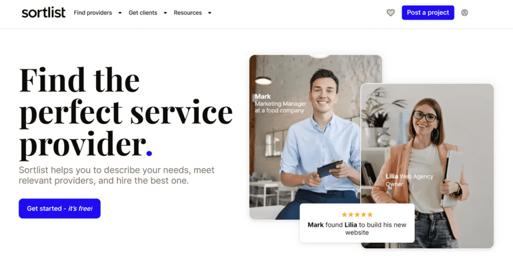 sortlist is a platform to hire development agencies