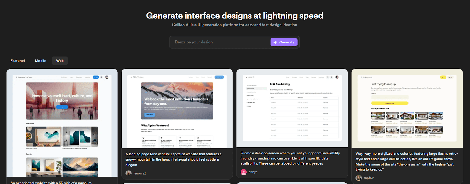 galileo ai to help no code app development platforms for frontend