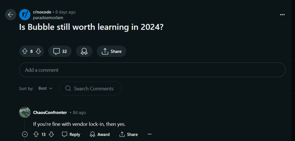 is bubble still worth learning in 2024 reddit post