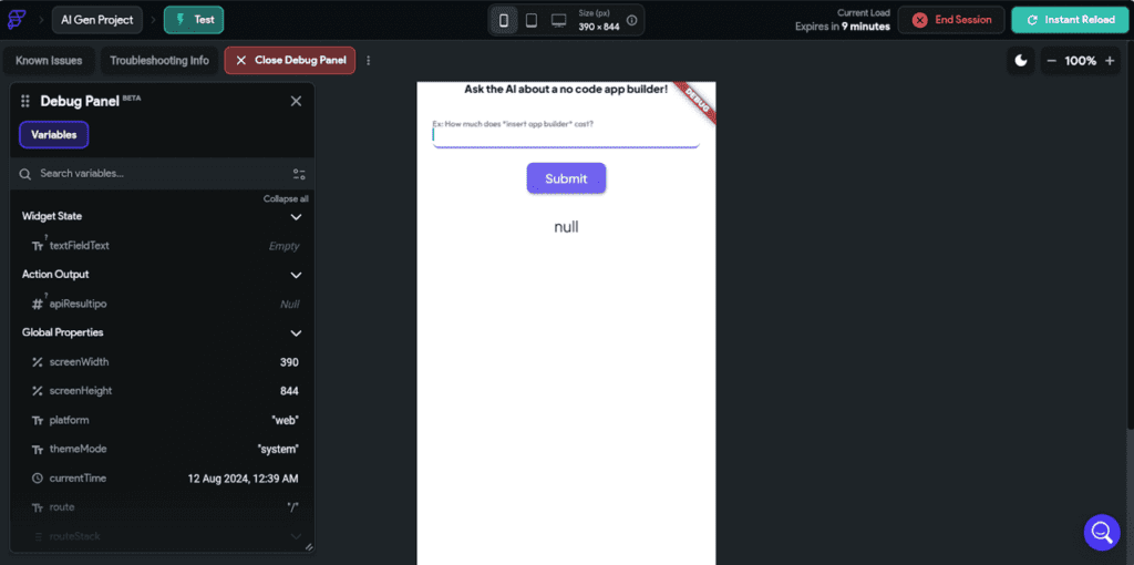 deploy and testing stage on flutterflow