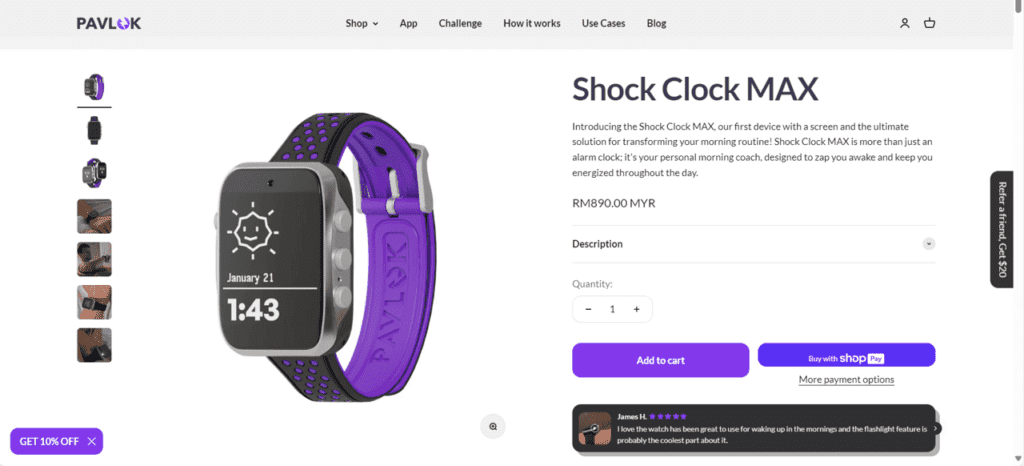 pavlok smartwatch app