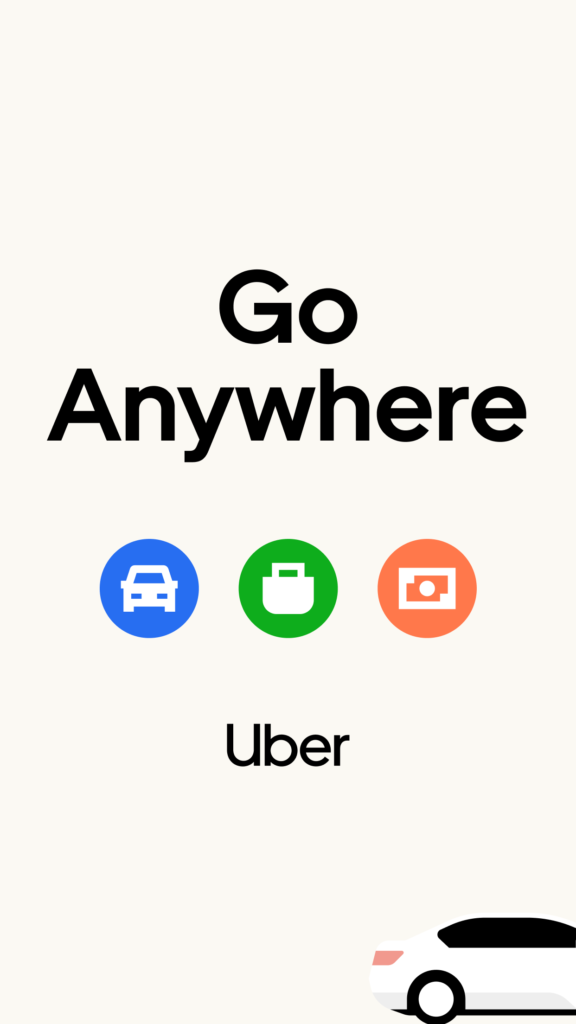 uber mobile app homepage