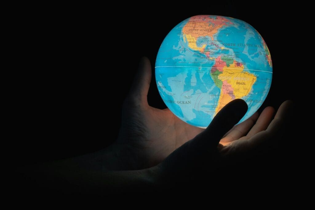 globe to symbolise global list of offshore developer rates in 75 coutnries across the world