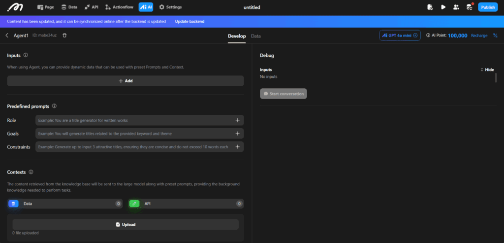 momen ai built in no code ai agent builder