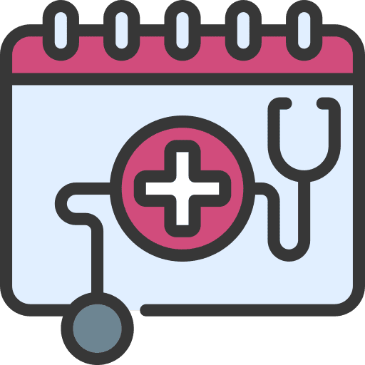 graphic of medical-appointment calendar to symbolise custom doctor appointment booking app