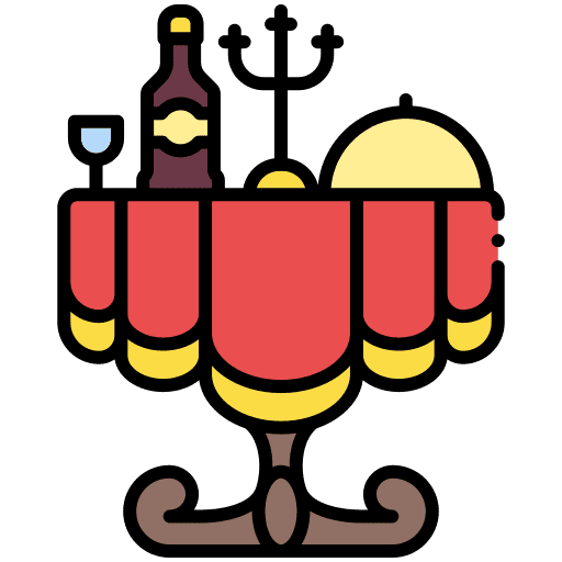 graphic of restaurant table to symbolise custom restaurant table booking app