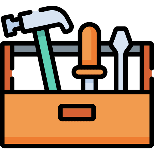 graphic of toolbox to symbolise custom service booking app