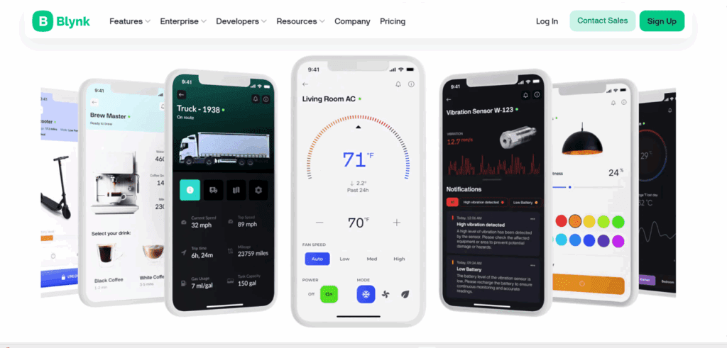 screenshot of white label iot app as a potential cheaper alternative to fully custom solution