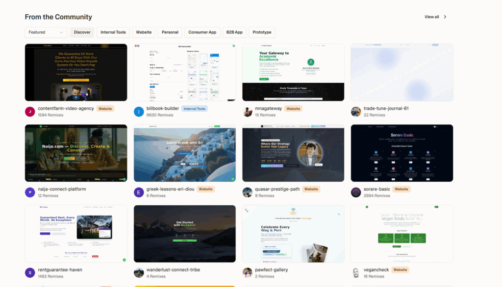 app prototypes built with lovable to comapre to figma make