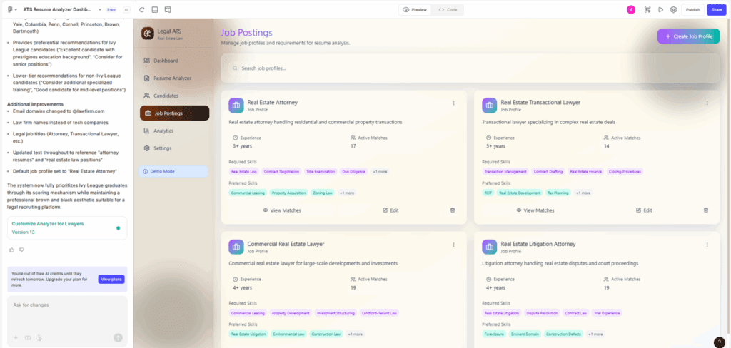 edited prototype on figma make using AI prompting