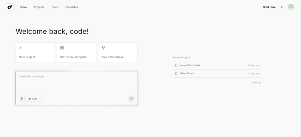 dreamflow ai prompt beginning for vibe coding apps