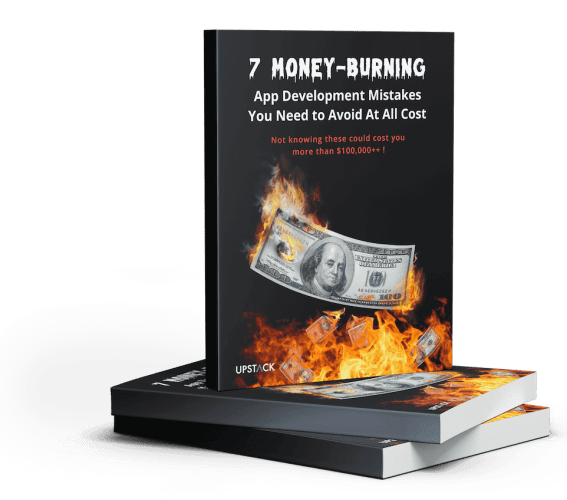 eBook Cover of 7 Money-Burning App Development Mistakes That You Need To Avoid At All Cost
